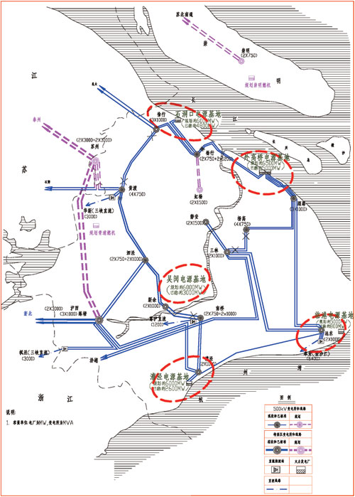 2015年上海電網和電源規劃圖