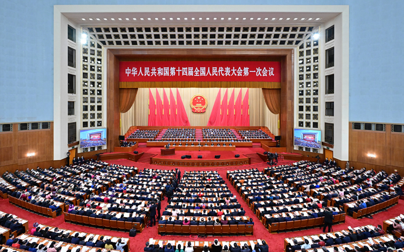 3月5日，第十四屆全國人民代表大會第一次會議在北京人民大會堂開幕。.jpg