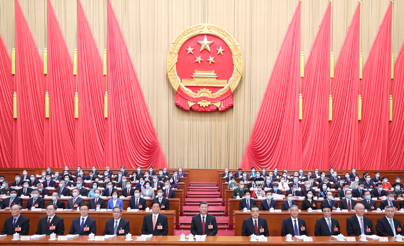 3月5日，第十四屆全國人民代表大會第一次會議在北京人民大會堂開幕。黨和國家領導人習近平、李克強、栗戰書、汪洋、李強、王滬寧、韓正、蔡奇、丁薛祥、李希、王岐山等出席會議。.jpg