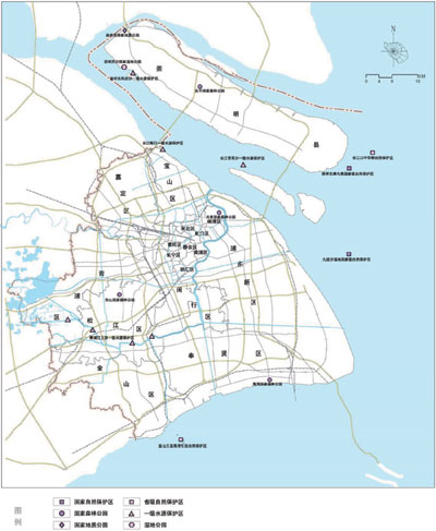 上海市禁止開發區域分布圖